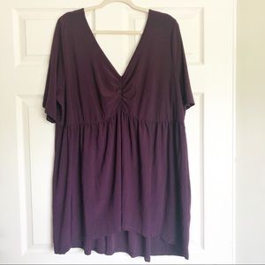 Torrid Purple Babydoll Top - Size 4